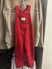 Vintage 80s/90s Girls Toddler Health Tex red Corduroy Overalls Size 4T USA