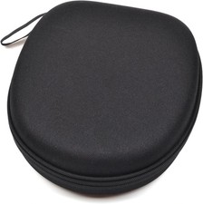 Hard Shell Large Carrying Headphones Case / Headset Travel Bag in Black Color