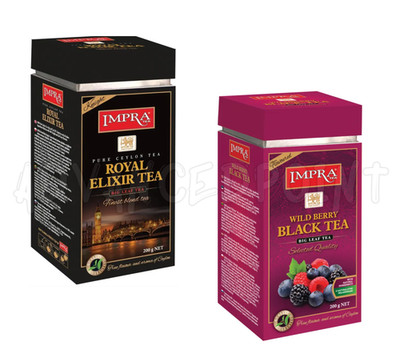 IMPRA Premium Loose Leaf Black Tea Gift Set 2 Metal Tins 14.11oz / 400g