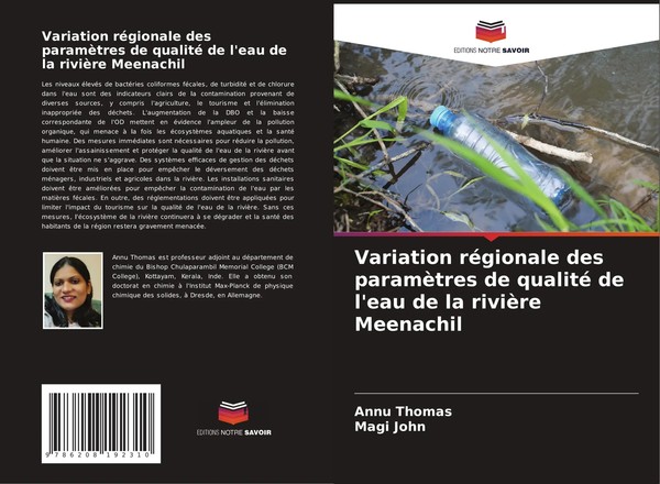 Variation RéGionale Des ParamèTres De Qualité De L'eau De La RivièRe Meenachil-image
