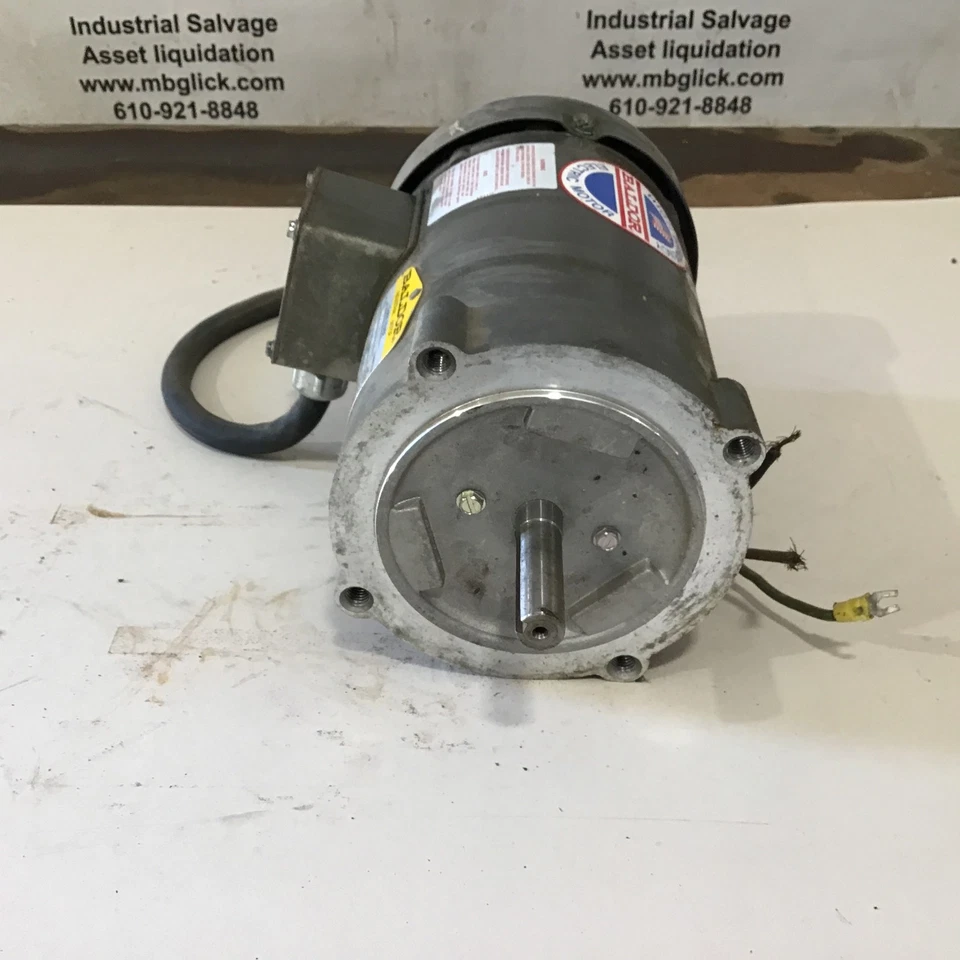 Baldor VM3545 Three Phase Industrial Motor 5/8" Keyed Shaft 1HP 3450RPM 208-2... - Image 2 of 4