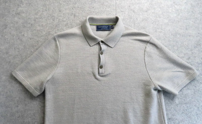 Vineyard Vines Polo Shirt Mens Medium Gray On The Go Wool Knit Lightweight Golf
