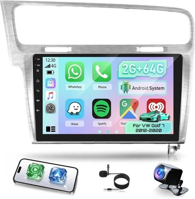 [2G+64G] Android Autoradio pour Volkswagen VW Golf 7 2012-2020 avec sans Fil - Photo 1/4