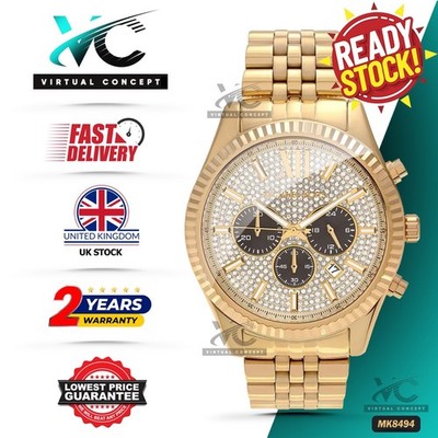 lexington gold tone michael kors mens watch with crystals