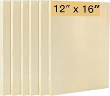 Fviexe 6Pcs Wood Panels For Painting 12 X 16 Inch, Unfinished Wood Can