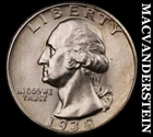 1938-S Silver Washington Quarter - Choice Gem Brilliant Unc+++  Lustrous  #K192