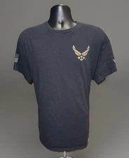 US Air Force Men’s Black Cotton T-Shirt XL Short Sleeve Military Logo