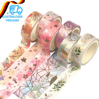 Yubx 6 Rollen Washi Tape Set, Masking Tape Goldene Foliendruck Dekoratives Klebe