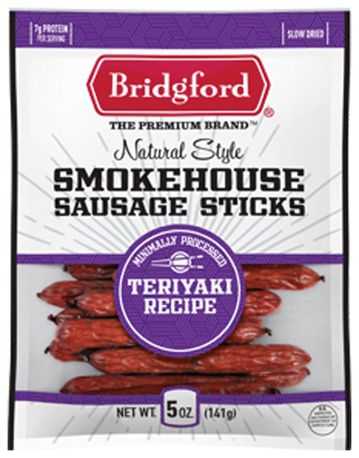 Колбасные палочки Bridgford Teriyaki для коптильни - Высококачественная говядина и натуральные ингредиенты