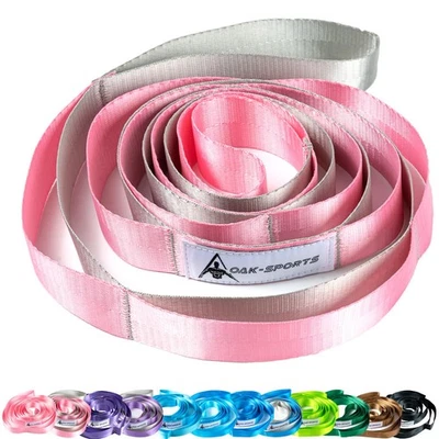 OAK-SPORTS Stretching Strap Yoga Strap for Physical Therapy with 10 Loops Yoga Straps fo...