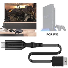 PS1 PS2 to HDMI Converter 1M Cable Plug Play 720P Audio Sync No Lag USB Powered