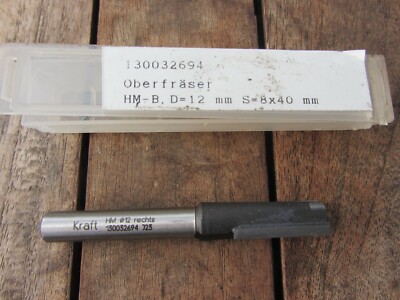  HM/HW Nutfräser Oberfräser D=12mm Schaft 8 mm Schnittl=23mm  Gesamtl 70mm