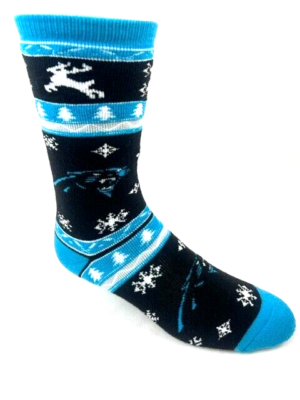 Carolina Panthers Ugly Christmas Holiday Sweater Crew Socks