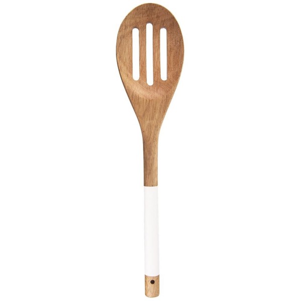Orion KüChenlöFfel HolzlöFfel Aus Akazienholz SchlitzlöFfel 30 Cm RüHrlöFfel-image