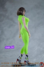 1:6 Fluorescent green Sleeveless Bodysuit Clothes Fit 12'' Female PH Figure body