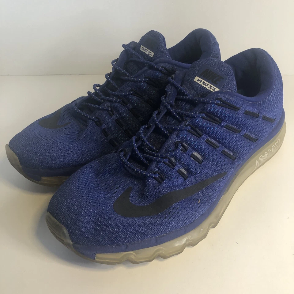Кроссовки беговые Nike Air Max 2016 молодежный размер 6,5 года синие сетчатые 807236-401 - Изображение 2 из 4