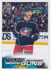2022-23 UD SERIES 1 YOUNG GUN JUMBO INSERT NICK BLANKENBURG #202 BLUE JACKETS