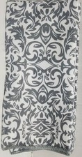 SET OF 3 JUMBO MICROFIBER KITCHEN TOWELS 16"x26" FLORAL,DAMASK GREY FLOWERS,SC