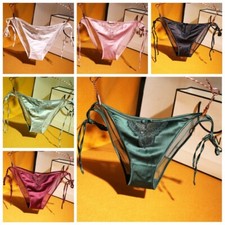 Femmes Sexy Slip Culotte Satin Dentelle Maille Corsaire Basse à Lacet Lingerie