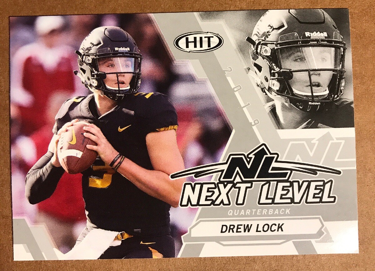 Drew Lock 2019 Sage Hit Premier Next Level SILVER PARALLEL Rookie Card #68, Mint