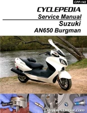 2003-2012 Suzuki AN650 Burgman Skywave 650 Cyclepedia Repair Shop Manual P-142