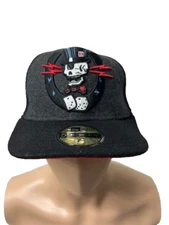 New Era 59fifty 7 1/4 Mishka Bad Luck Cyco Skull Black Fitted Hat Horseshoe Dice