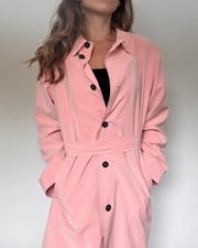 Nwt Jaeger Trench Coat Pale Pink Lightweight Belt