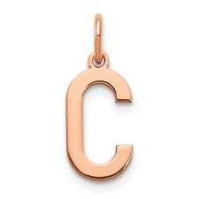 14K Rose Gold Letter C Initial Pendant