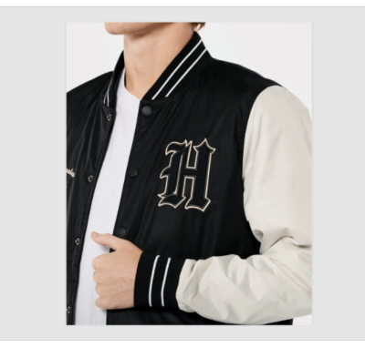 Hollister Men Varsity Bomber Jacket Los Angeles California 99 