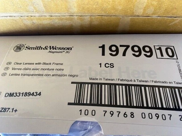 (PACOTE COM 12) Óculos de segurança Jackson 19799 Smith & Wesson Magnum 3G® lente transparente - Imagem 2 de 2