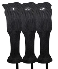 SPECIAL LISTING - Majek Black Neoprene Acrylic Headcover #1, #SW, #LW