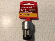 Husky Pass Through Socket 3/8 in Drive 9/16 in NEW