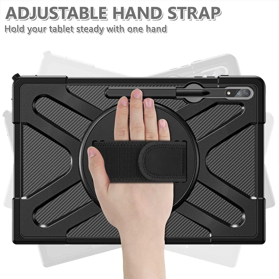 Cover Case for Samsung Galaxy Tab S10 Ultra S9 Ultra S8 Ultra 14.6 + Stand Black - Image 3 of 4