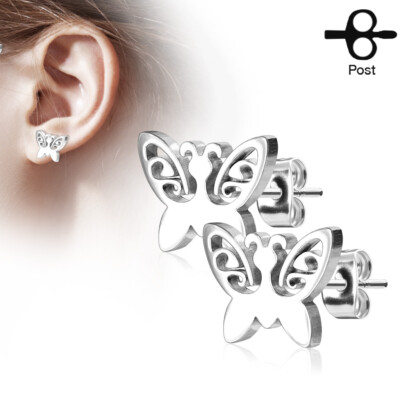 Edelstahl Ohrringe Ohrstecker 10x8mm Stainless steel earrings y-se2458