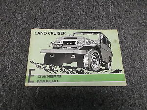 1974 Toyota Land Cruiser Original Owners Manual Book FJ40 FJ45 FJ55