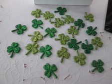 24 Sm 2" Assorted Glitter Shamrock St. Patrick's Day Bowl Filler-Table Scatters