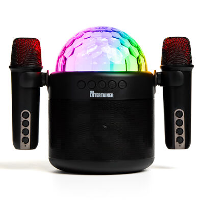 Kinder Karaoke Maschine 2 kabellose Mikrofone. Partylichter. Mr Entertainer Orbit