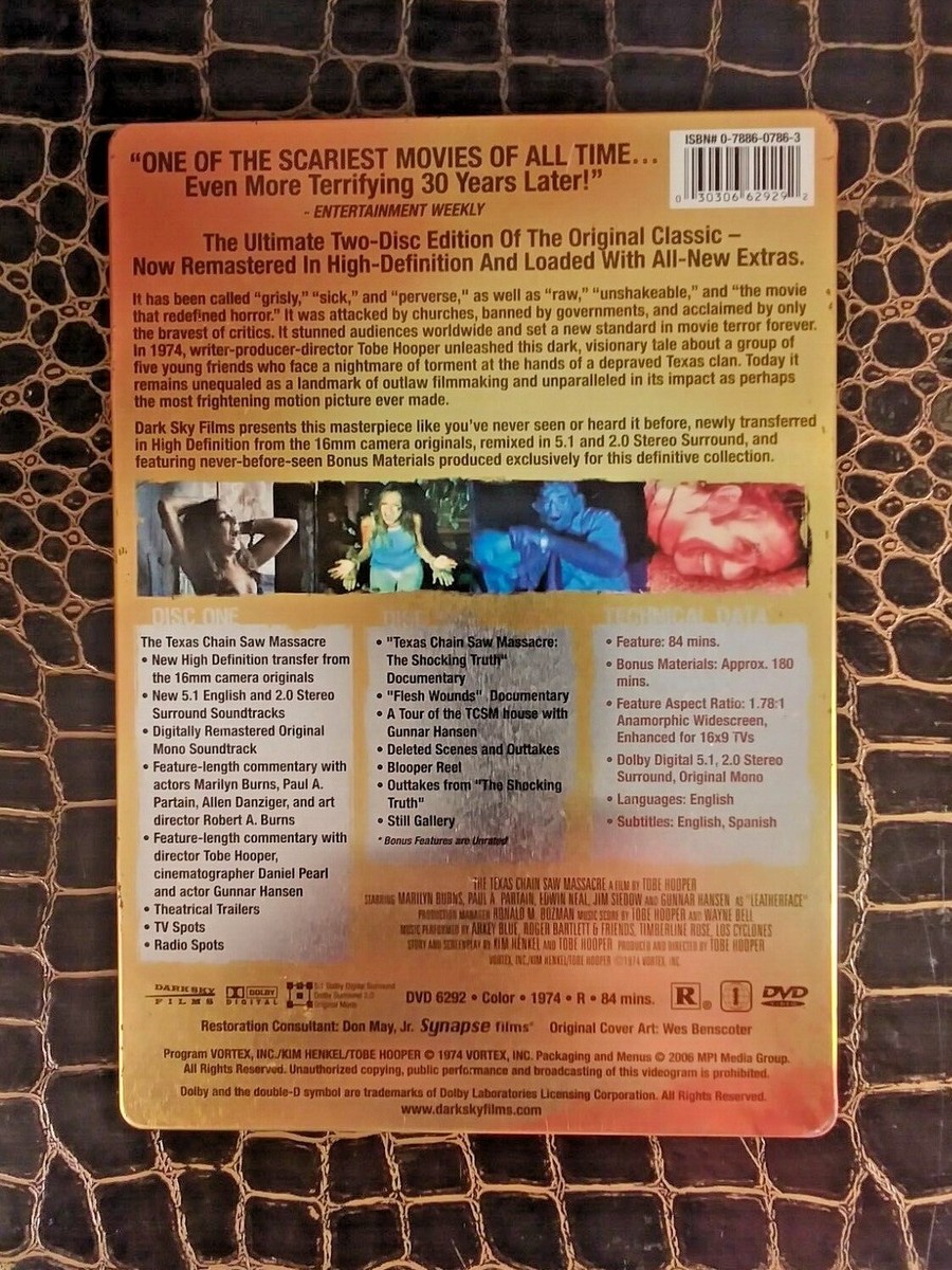 The Texas Chainsaw Massacre '74(DVD, '06) Steelbook 2-Disc