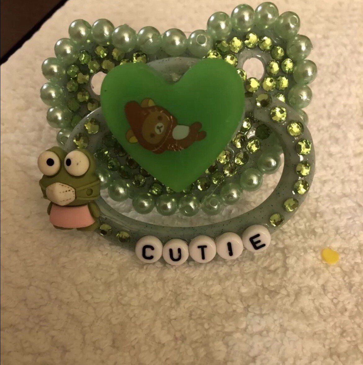 Green Sanrio Agere Age Regression Adult Homemade Deco Paci
