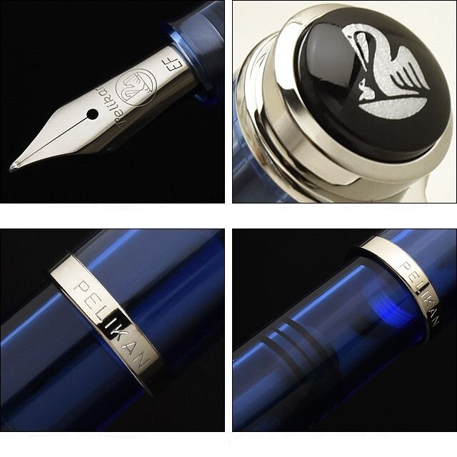 PELIKAN Fountain Pen Classic M205 Blue Demonstrator EF / F / M / B