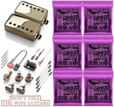 EMG JH SET JAMES HETFIELD GOLD STANDARD SPACED SHORT POTS ( 6 POWER SLINKY SETS)