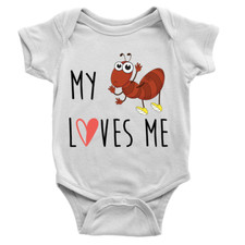 My Antie Loves Me Babygrow Funny Auntie Gift Body Suit Joke Hearts Present Gift