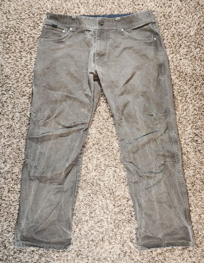 KUHL Vintage Patina Dye Hiking Pants Men’s 34x30 Green / Gray