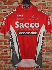 Saeco Cannondale Cycling Shirt Jersey Size L