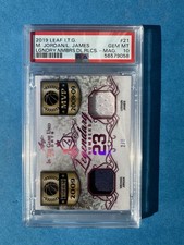 Leaf 2019 ITG Used Jordan LeBron Legendary Numbers LN-21 Magenta /5 PSA POP 1 !!