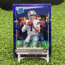 2020 Panini Donruss Optic Purple Shock Prizm #200 Ben Dinucci Rookie RC Cowboys