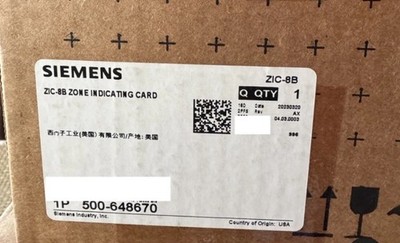 Siemens ZIC-8B 8-Output Zone Indicating Card