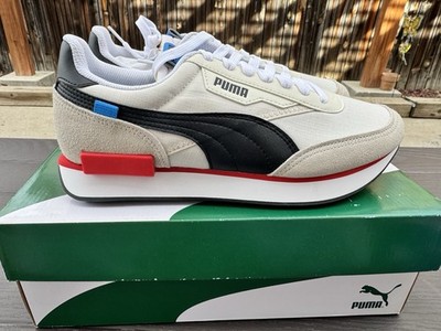 PUMA Future Rider Play-On Lace-Up Sneakers Men, Size 8.5 Whisper White