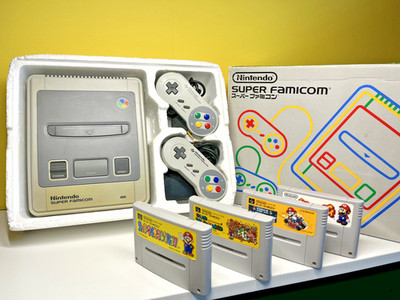 Nintendo Super Famicom Console Complete Set w/ 6-Games | Tested Working Japan