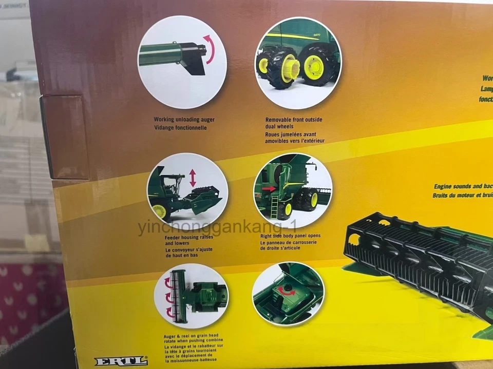 ERTL1/16 John Deere S670 oversized combine harvester model. - Image 3 of 4